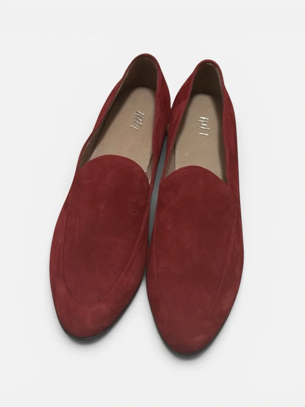 J. Jill Women's Suede Crimson Red Venetian Style Loafers Sz. 10 Like New